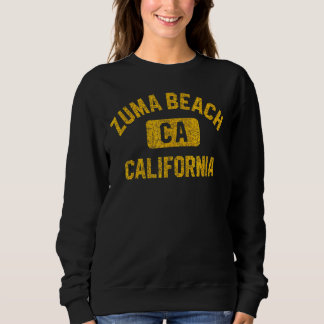 Zuma Beach Ca California Gym Stil Distress Ambe T Shirt