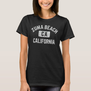 Zuma Beach California Gym Stil Rosa W Distress Wh T Shirt
