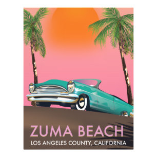 Zuma Beach Los Angeles County Fototryck