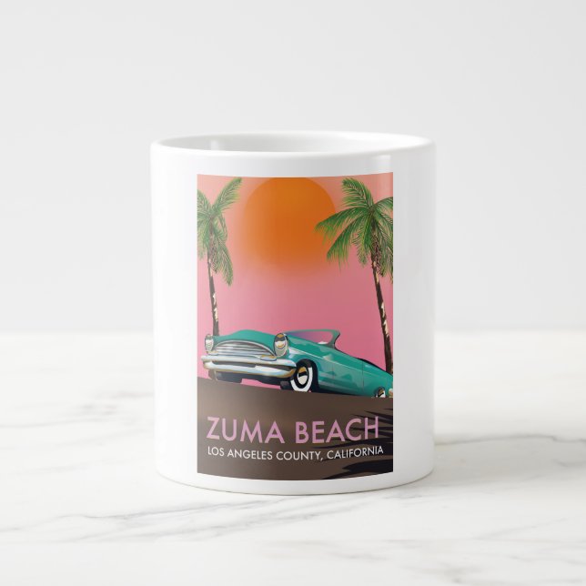 Zuma Beach Los Angeles County Jumbo Mugg (Framsidan)