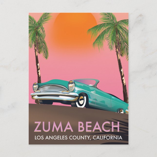 Zuma Beach Los Angeles County Vykort (Framsida)