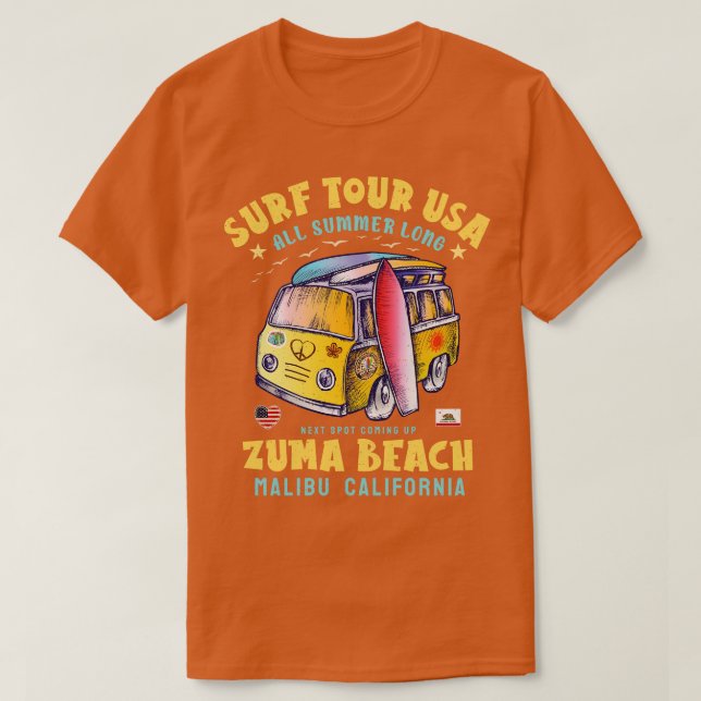 Zuma Beach Malibu Kalifornien T Shirt (Design framsida)