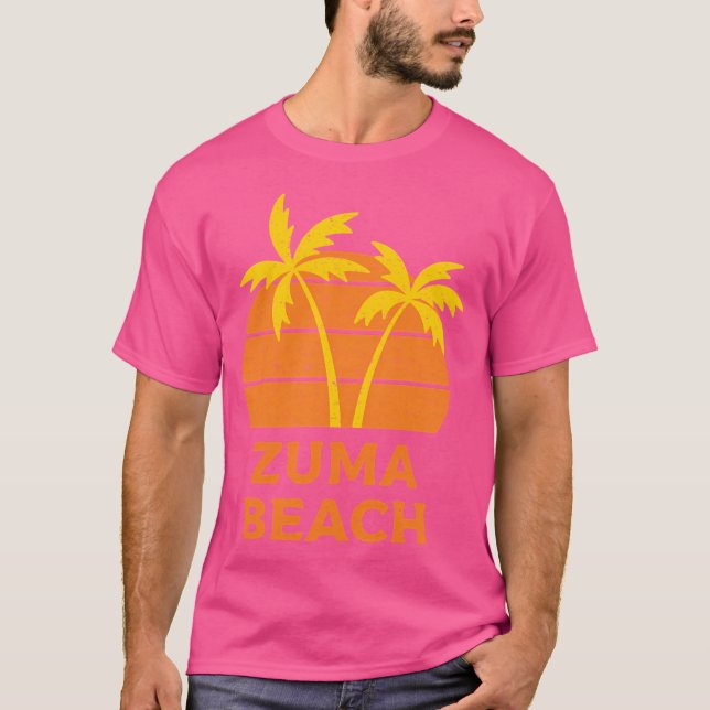 Zuma Beach Retro T Shirt (Framsida)