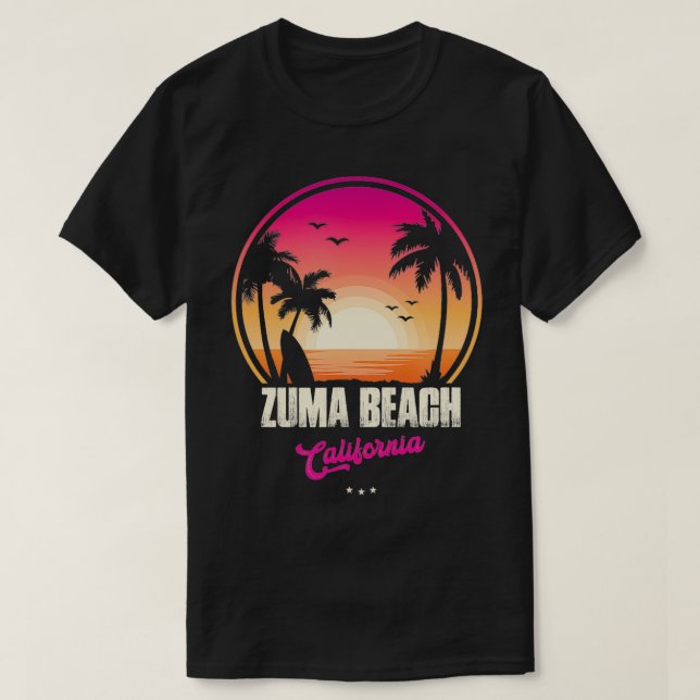 Zuma Beach Souvenir California Reminder 1 T Shirt (Design framsida)