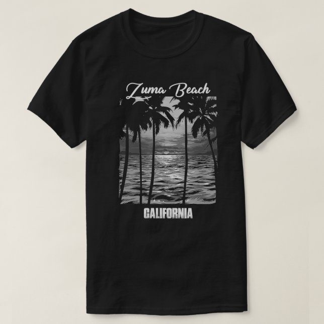 Zuma Beach Souvenir California Reminder T Shirt (Design framsida)