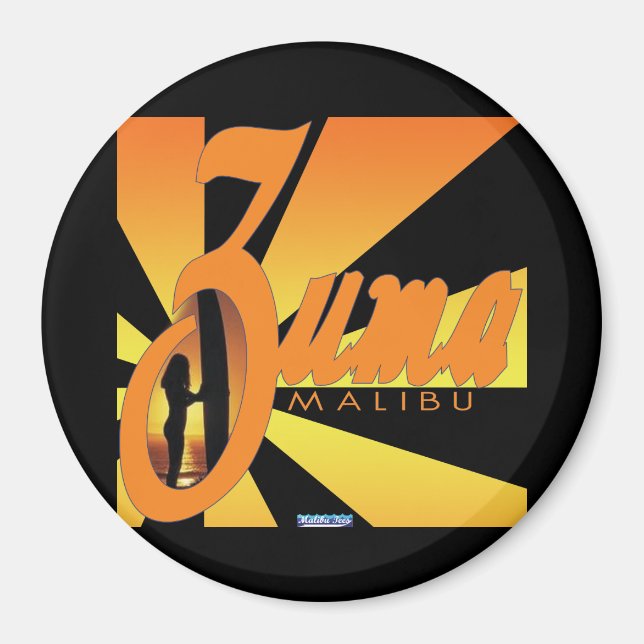 Zuma Beach Sunset Magnet (Framsidan)