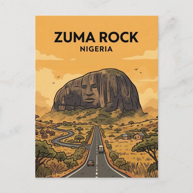 Zuma Rock, Madalla, Niger Vykort (Framsida)