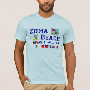 Zuma strand - maritimt stava för flagga t-shirt