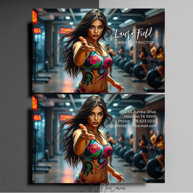 Zumba-instruktör / Personlig instruktör Visitkort (Skapare uppladdad)