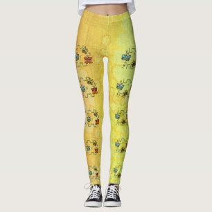 Zuni Butterfly Folk Art Leggings