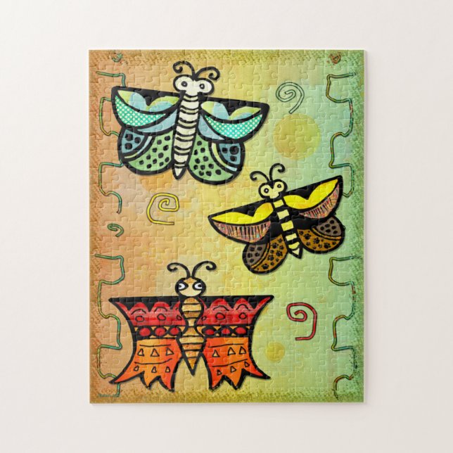 Zuni Butterfly Folk Art Pussel (Vertikal)