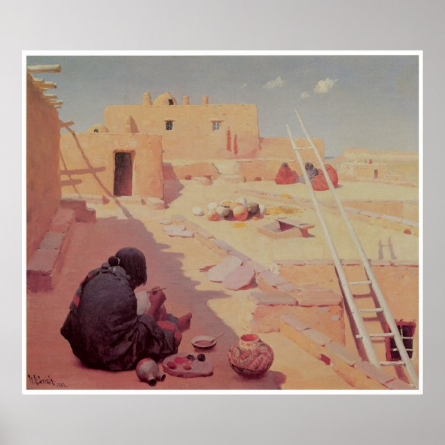 Zuni Pottery Maker, 1907 Poster (Framsidan)