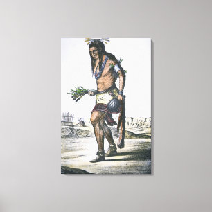 Zuni Tribesman, 1854 (färglithoen) Canvastryck