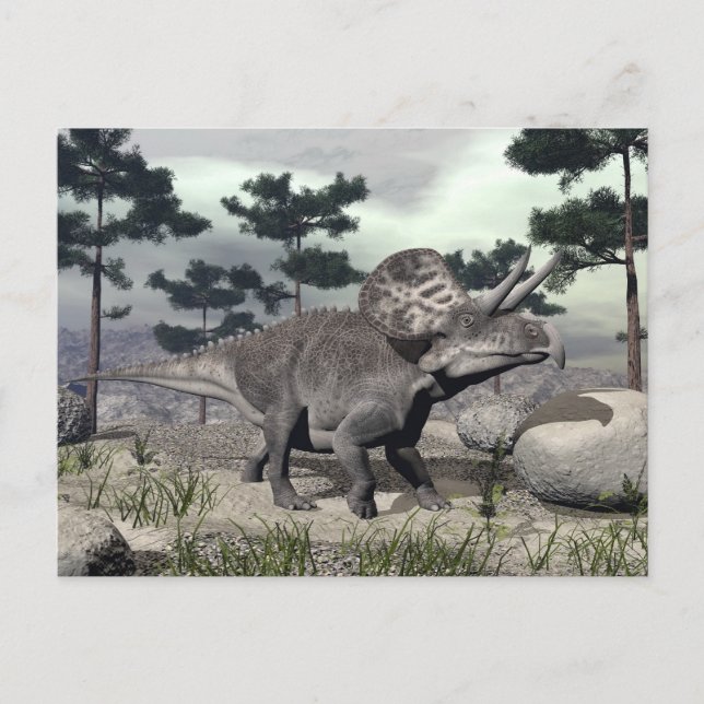 Zuniceratops dinosaur - 3D rendering Vykort (Framsida)