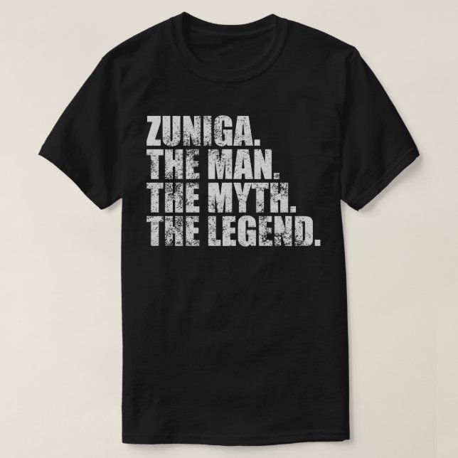 Zuniga-familjen namn Zuniga, efternamn Zuniga S T Shirt (Design framsida)