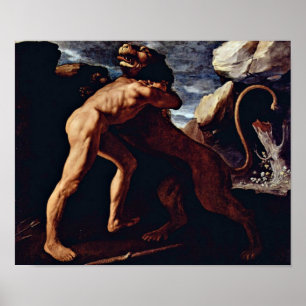 Zurbaran de Francisco - Hercules dödor lejona Poster