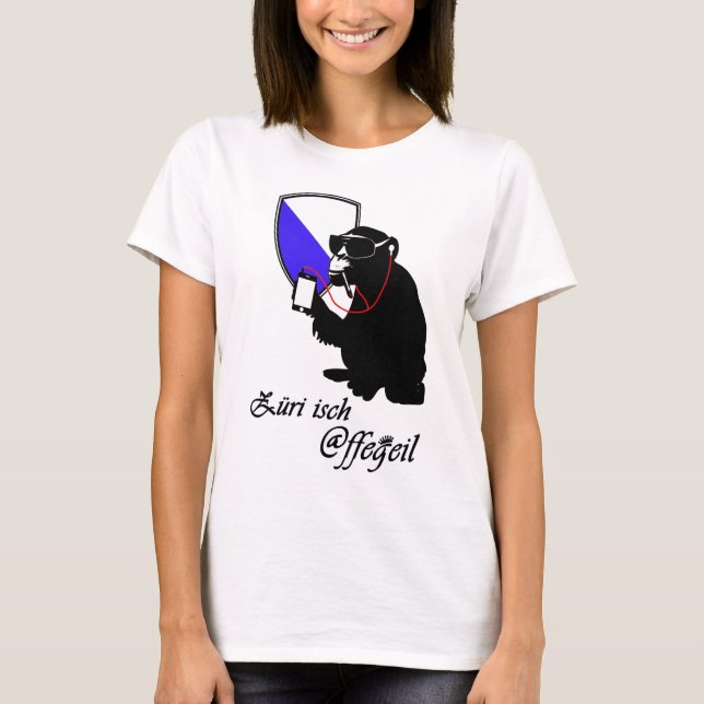 züri isch affegeil tee shirt (Framsida)