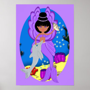 Zuri, Lila Merfaery och Dolphin Poster