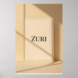 Zuri Modernt Namn Väggkonst – Minimalistisk Poster