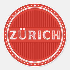 Zurich City Pride Emblem – Swiss Identity Runt Klistermärke