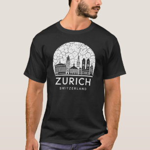 Zurich City Schweiz T Shirt
