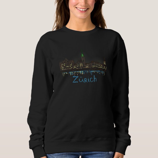 Zurich City Switzerland souvenir   for men women T Shirt (Framsida)