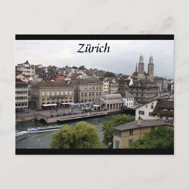 zürich gräns vykort (Framsida)