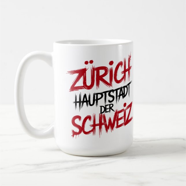 Zürich, Hauptstadt der Schweiz Kaffemugg (Vänster)