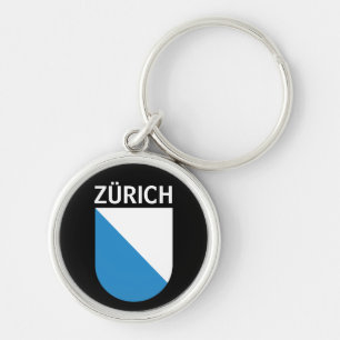 Zürich jackar av arm rund silverfärgad nyckelring
