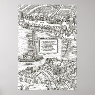 Zürich - Josua 1576 Murer, 1576 Poster