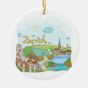 Zurich Julgransprydnad Keramik