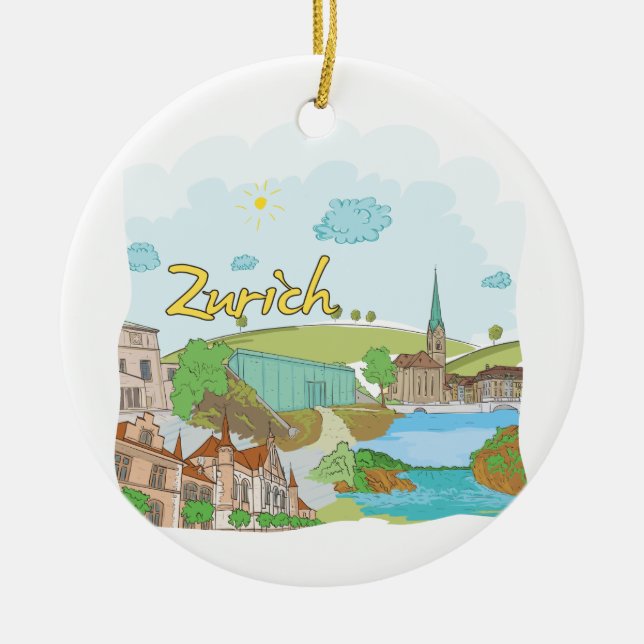 Zurich Julgransprydnad Keramik (Framsidan)