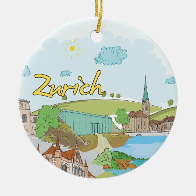 Zurich Julgransprydnad Keramik (Framsidan)