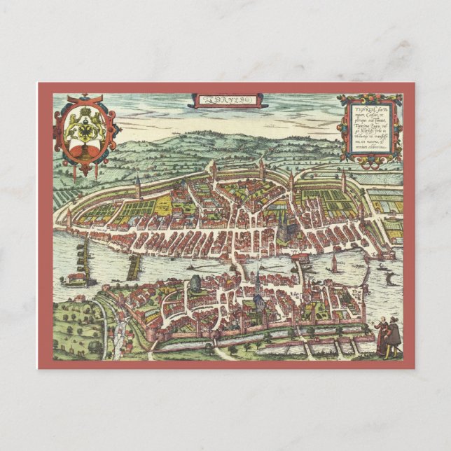 Zürich på 1600-talet vykort (Framsida)