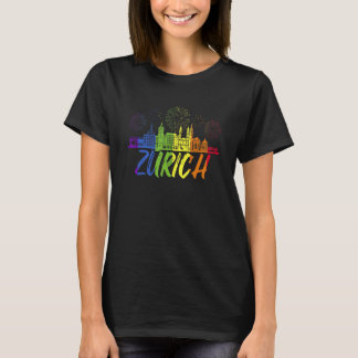 Zurich Pride Skyline Pride Parade Zurich T Shirt