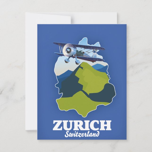 Zürich-regionen Schweiz karta (Framsida)