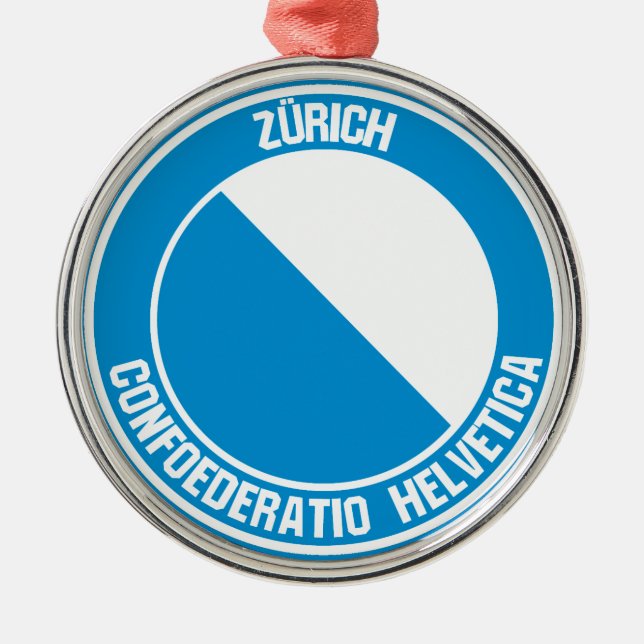 Zürich Round Emblem Julgransprydnad Metall (Framsidan)