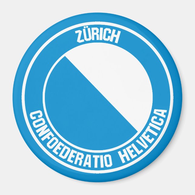 Zürich Round Emblem Magnet (Framsidan)