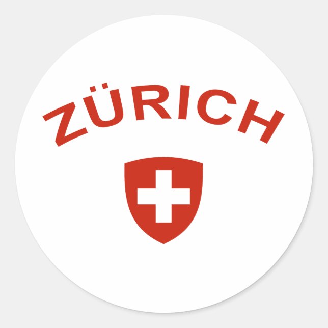 Zurich Runt Klistermärke (Framsida)