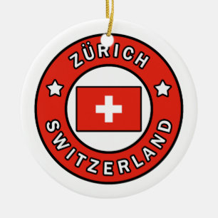 Zürich Schweitz Julgransprydnad Keramik