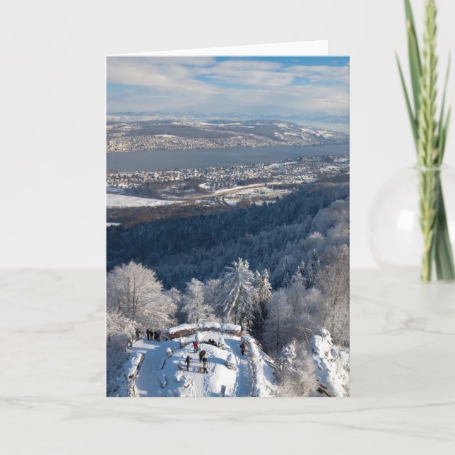 Zurich Schweitz vinter Helgkort (Framsida)