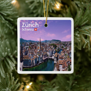 ZURICH Schweiz, 021 Julgransprydnad Keramik