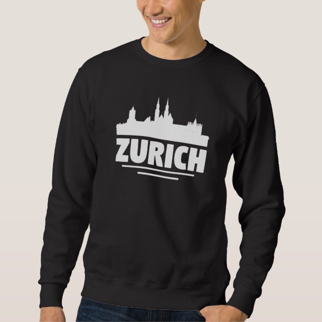 Zürich Schweiz  3 Lång Ärmad Tröja (Framsida)