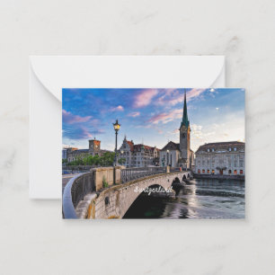 Zürich, Schweiz Anteckningskort