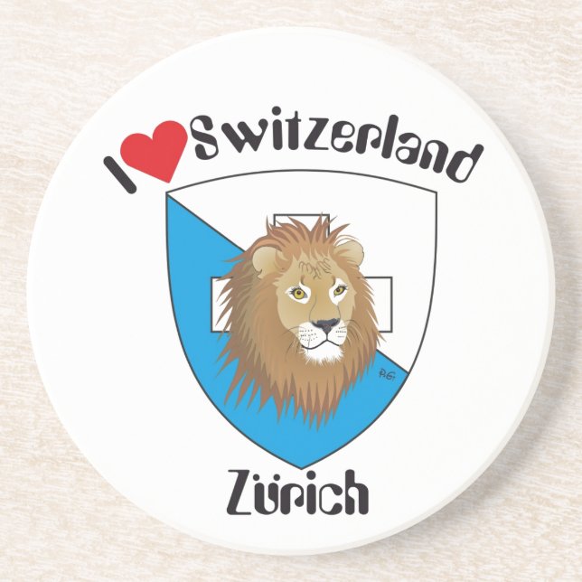 Zürich Schweiz Bierdeckel Underlägg Sandsten (Framsidan)