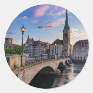 Zürich, Schweiz-fotot Runt Klistermärke