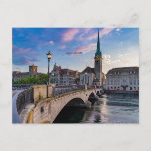 Zürich, Schweiz-fotot, Vykort