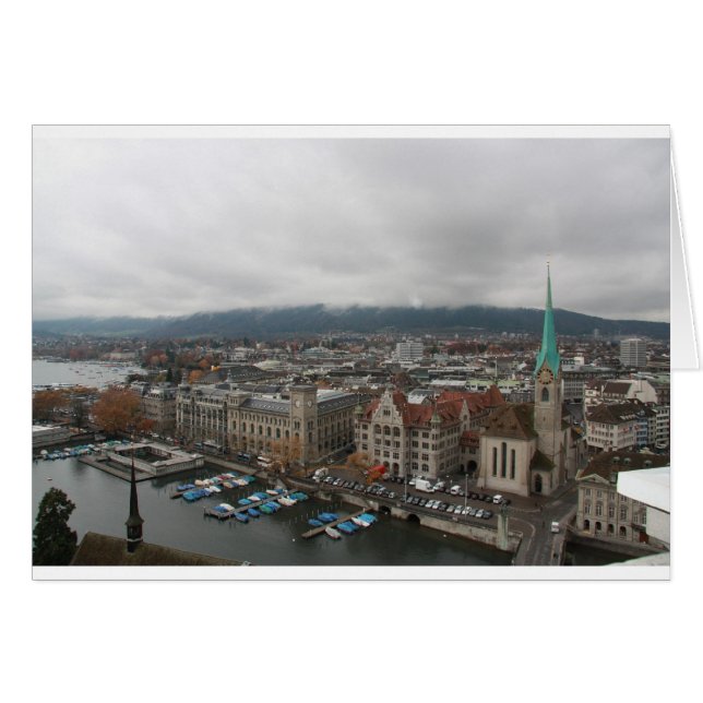Zürich, Schweiz Hälsningskort (Framsidan Horizontal)