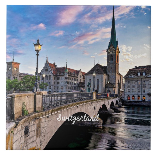 Zürich, Schweiz Kakelplatta (Framsidan)