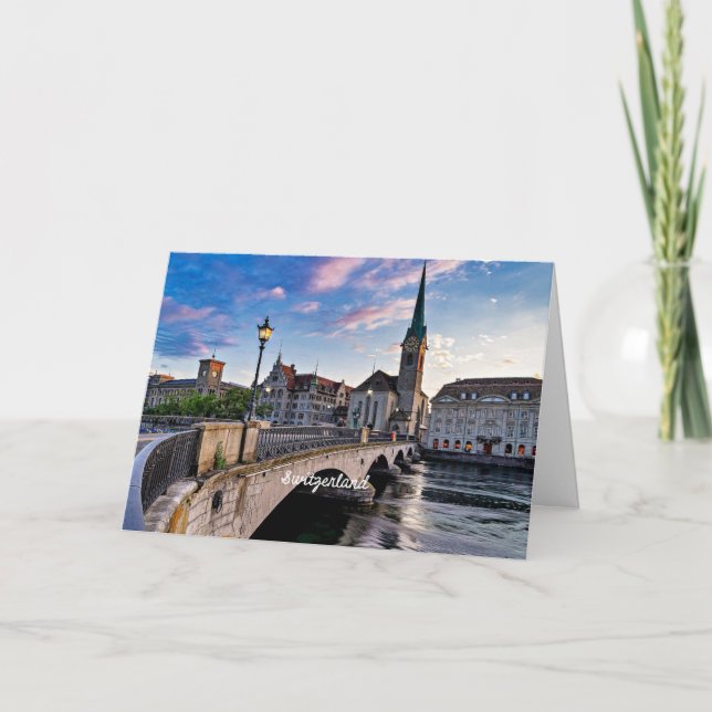 Zürich, Schweiz Kort (Framsida)